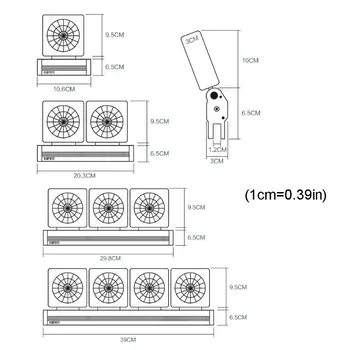 

UK Plug Aquarium Chiller Fish Tank Cooling Fan Silent Heat Dissipation Cool Down R7RC