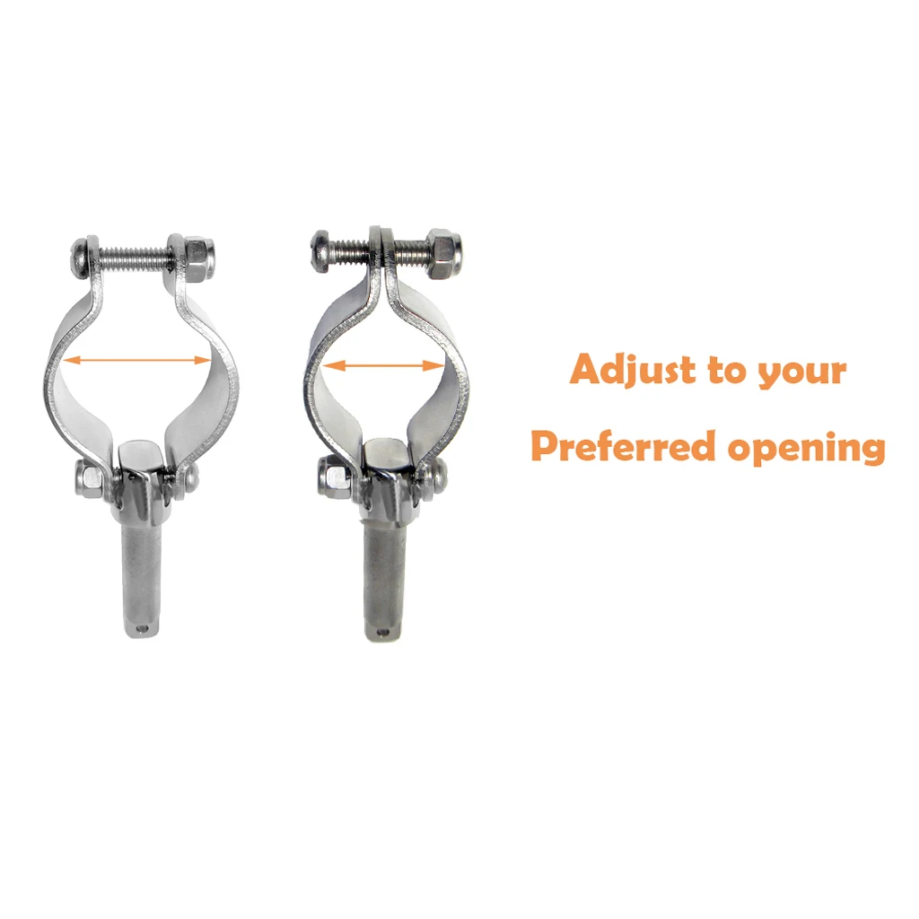 Clamp on Oarlock for 1/2' Socket Boat Fishing Clamp-On Oar Lock Silver