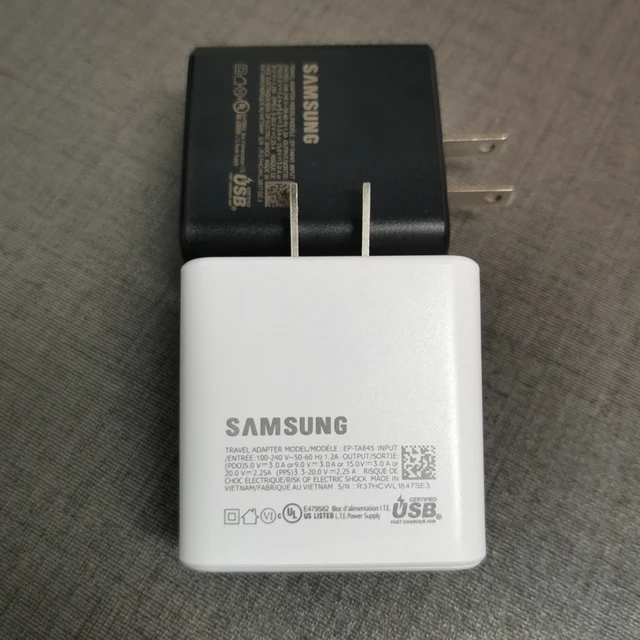  Samsung - Cargador de carga súper rápida de 45 W USB C para  Samsung Galaxy S23/S22/S21/S20/S10/Plus/Ultra/Fe, Note 20/10, Z  plegado/abatible, Galaxy Tab S7/S8/S8+ con cable de carga tipo C de 6