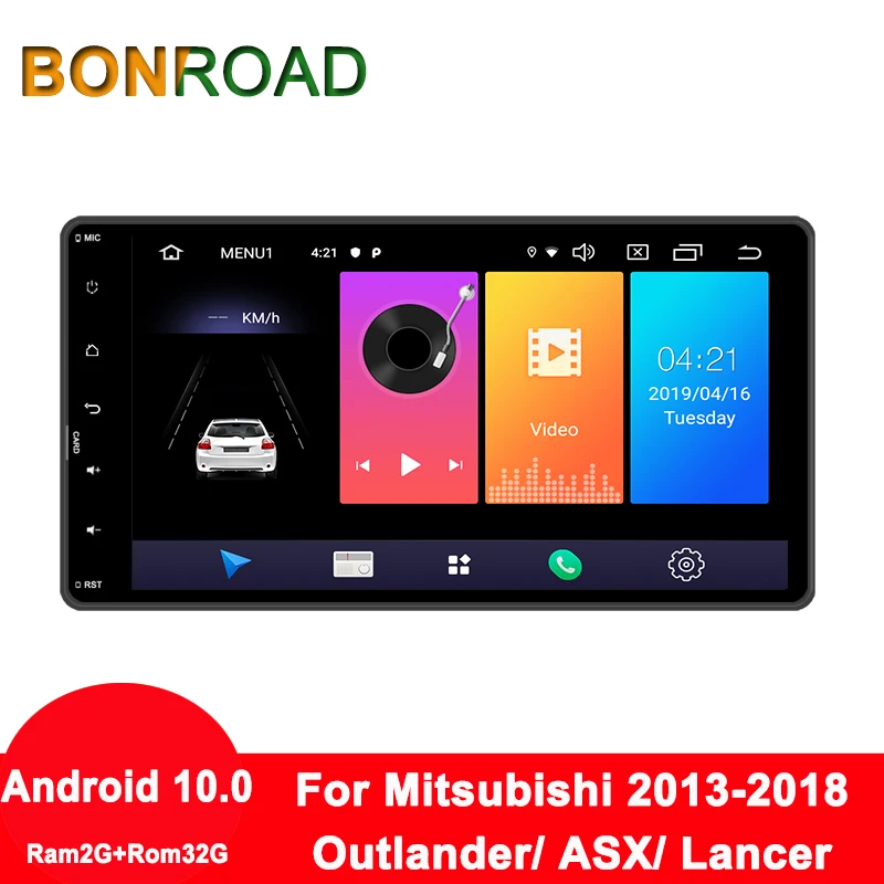 Автомобильный мультимедийный плеер Bonroad 2din Android 2013 Ram2G + Rom32gCar для outlander 3 lancer asx-14