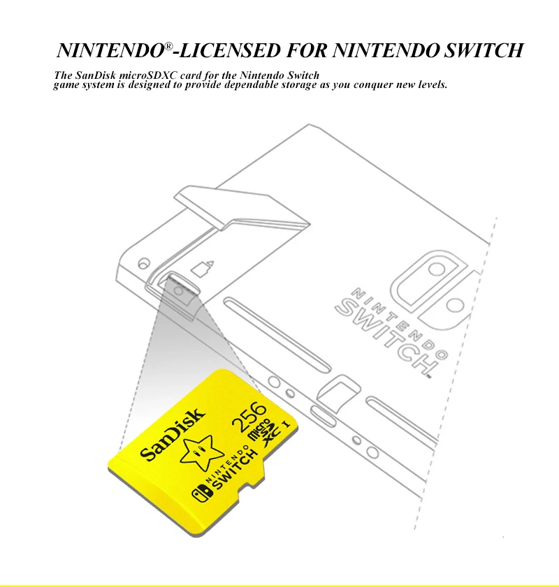 SanDisk Nintendo Switch Memory Card 256GB 128GB 100MB/s Micro SD Card 4K Ultra HD UHS-1 Flash Card Memory Microsd TF/SD Card