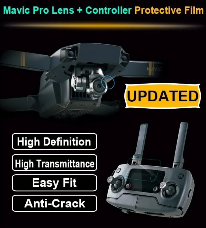 

Sunnylife 5pcs/set HD Camera Lens Protective Film + Remote Controller Screen Organic Glass Film for DJI MAVIC PRO