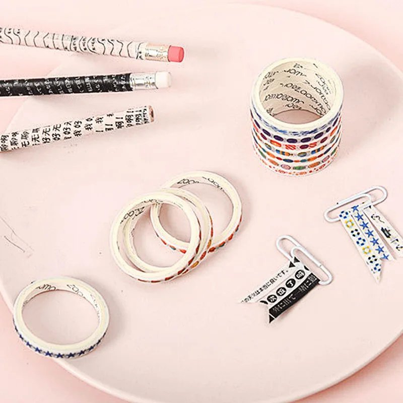 10 шт. милые Diy тонкие васи ленты креативные Веселые декоративные клейкие ленты цветок маскирующая лента для детей Скрапбукинг Фотоальбомы