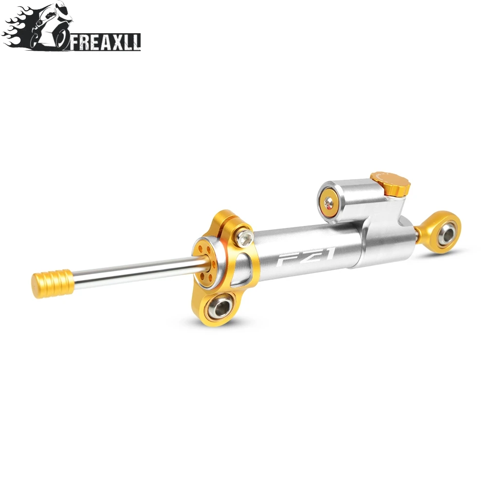Gold-Silver Мото CNC мотоцикл рулевой демпфер Стабилизатор Линейный Обратный контроль безопасности для YAMAHA FZ1 FAZER 2006-2012 2013 - Цвет: Gold-Silver