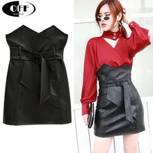 Мини-юбка размера плюс, Женская юбка из искусственной кожи, Черная/с высокой талией/юбка-карандаш, Женская Сексуальная мини-юбка