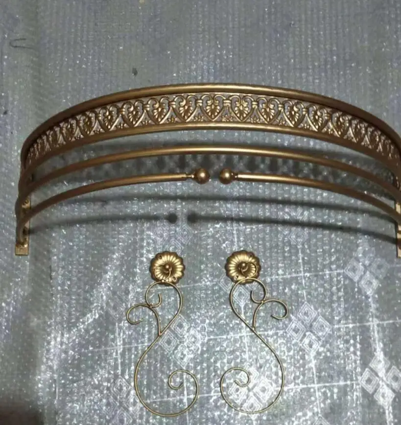 

European style rural iron princess bed curtain frame curtain head curtain cloth display stand