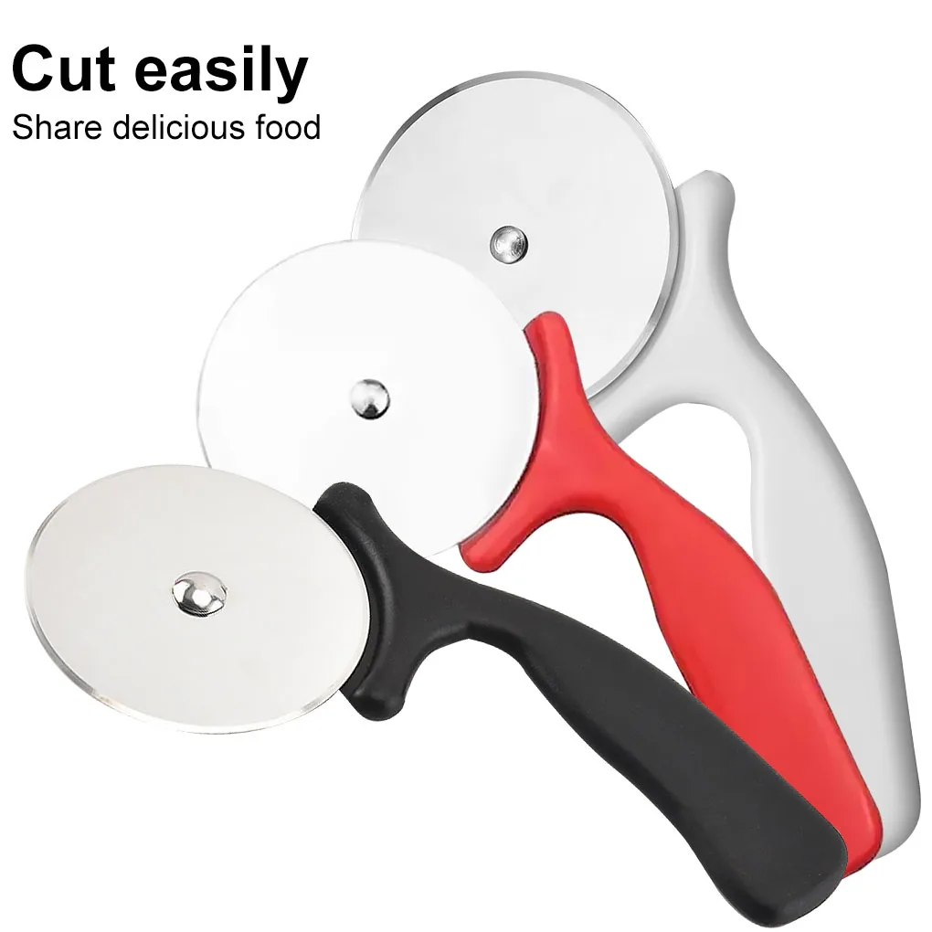 

Pizza Slicer Stainless Steel Round Pizza Wheel Pastry Slicer Roller Dough Divider with Non-slip Handle Pizza Cutting Machine