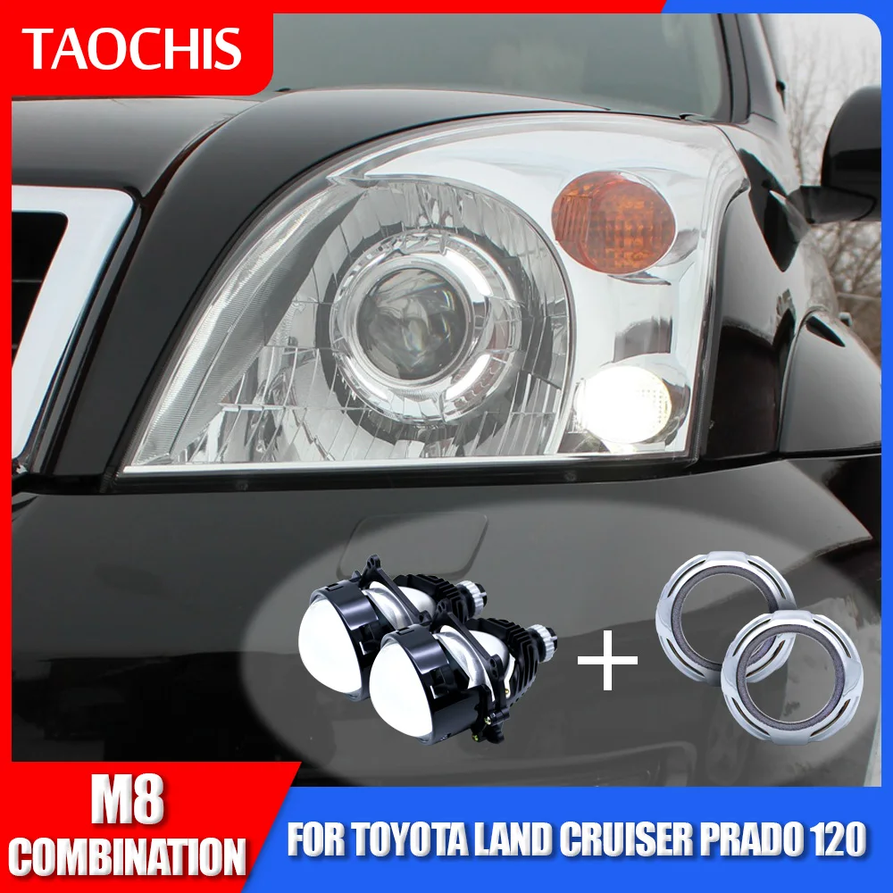 

TAOCHIS 3,0 дюймовый M8 Bi светодиодный проектор Объектив с кожухом объектива комбинация для Toyota Land Cruiser Prado 120 CarLight модификация