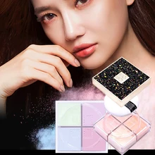 Новые четыре-квадратная сетка комплект рассыпчатая пудра матовая масло Управление консилер макияж четыре Цвет макияж, рассыпная пудра для макияжа, инструменты TSLM2