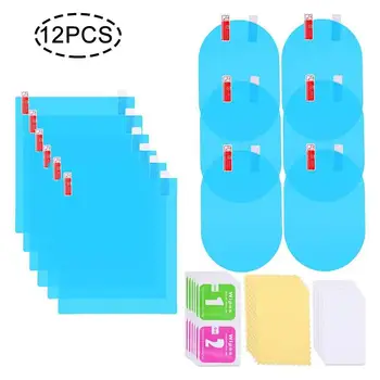 

Car Rearview Mirror Protective Anti Fog Car Mirror Window Clear Film Film Waterproof Car Sticker 12pcs/set Dropshipping