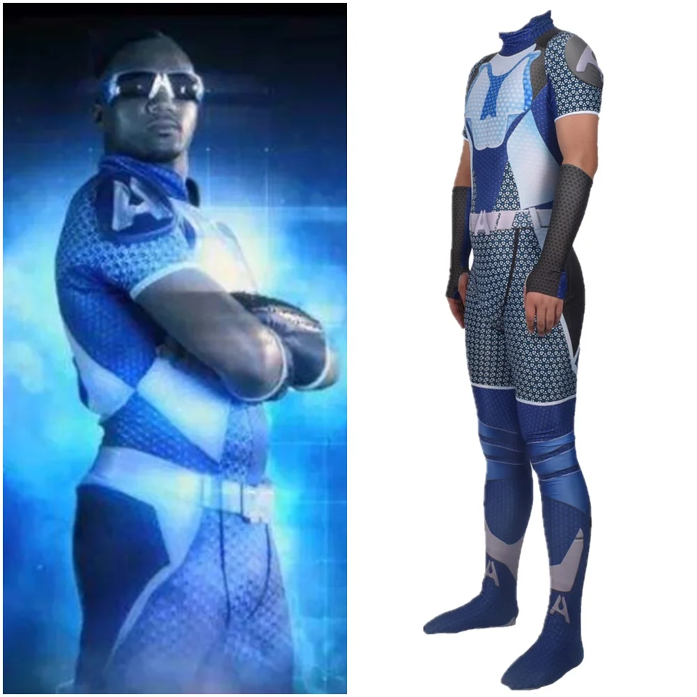 The Boys Cosplay Costume A-Train Seven Jumpsuit Bodysuit |