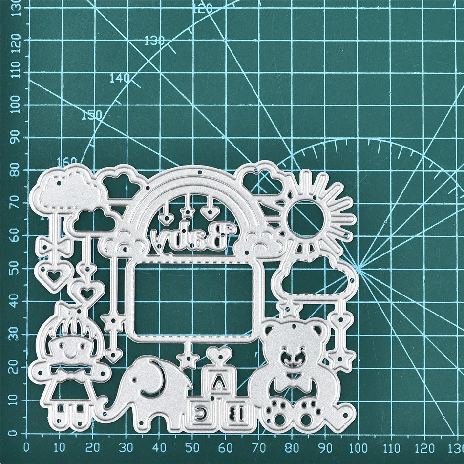Eastshape Baby Bear Elephant Frame металлические режущие штампы для Крафтовая окраска Скрапбукинг тиснение Трафарет DIY вырезанная карта украшения