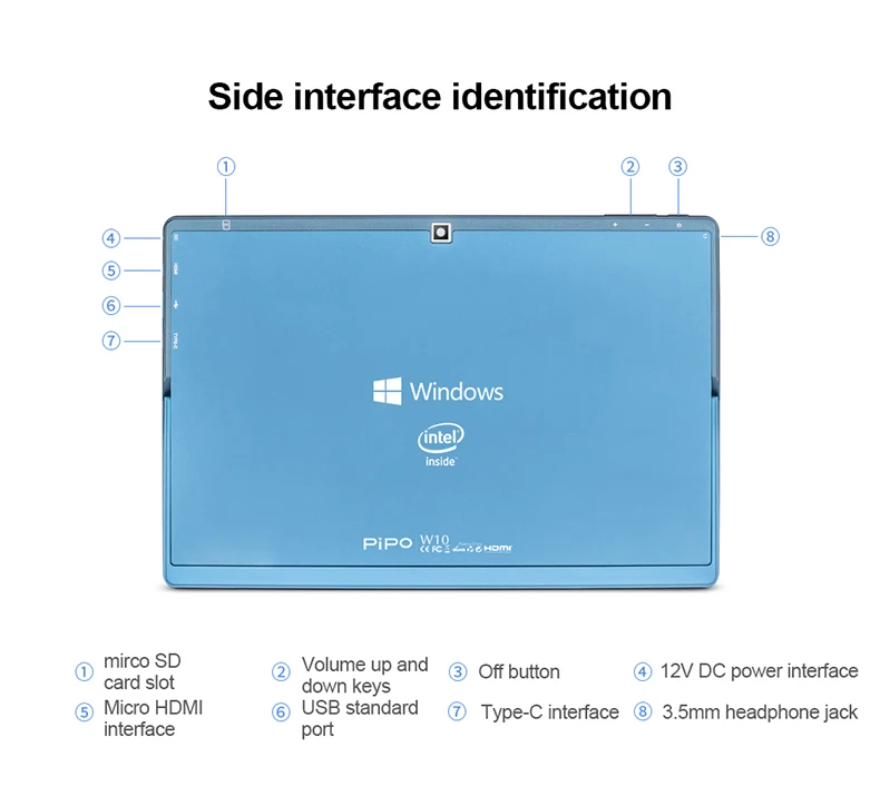 most popular tablet computer PIPO W10 10.1 inch 1920*1200 2 in 1 Tablet PC N4120 Quad Core 6G RAM 64G ROM Win10 WIFI BT With Keyboard Stylus Pen OTG the newest tablet