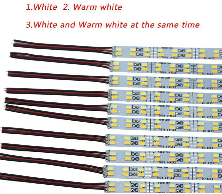 Двухрядный 1 м 12 в SAMSUNG 144 светодиодный S SMD 5630 5730 светодиодный бар жесткая Светодиодная лента 100 см шкаф свет холодный белый