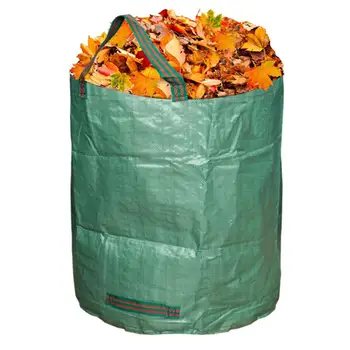 

3PCS Green Outdoor Camping Canvas Deciduous Garbage Storage Bag Heavy Duty Back Yard Garden Leaf Bag