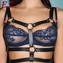 Женский Готический кожаный ремень для всего тела, сексуальный пояс для подвязки, регулируемый пояс для чулок, пояс для чулок