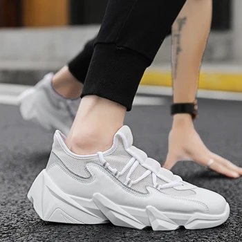 

Summer 2020 New Casual Shoes Men Sneakers Breathable Lace Up Outdoor Walking Shoes Male Trainer Flyknit Tide Classic Masculino