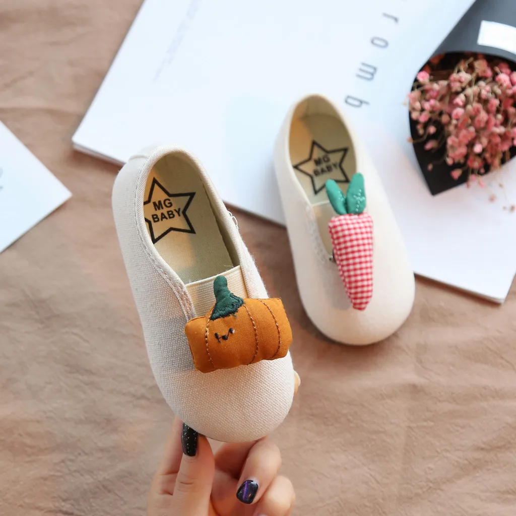 

Toddler Infant Kids Baby Boys Girls Fashion Fruit Design Shoes loafers Shoes with Slip-On Rubber Solid in Spring and Autumn