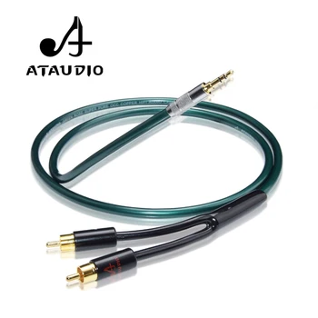 

ATAUDIO Hifi 3.5mm to 2RCA Y Splitter Stereo Audio Cable HiFi for Audiophile Connect Phone MP3 CD PC to Amplifier