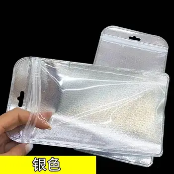 

Multi Sizes Silver Small PE Zipper Plastic Bag Jewelry Ziplock Zip Zipped Lock Reclosable Poly Bags Thick Pouch 7.5x14cm/5.5x9cm