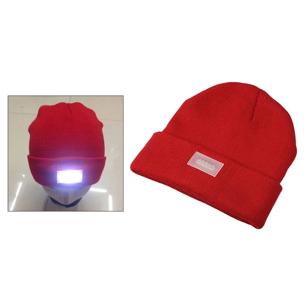 Headlamp Unisex Thermal Warmer Knit Hat 