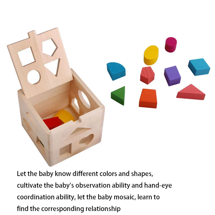 

Thirteen Holes brain game Intelligence box Building blocks wooden Shape pairing Infant and Child Education children