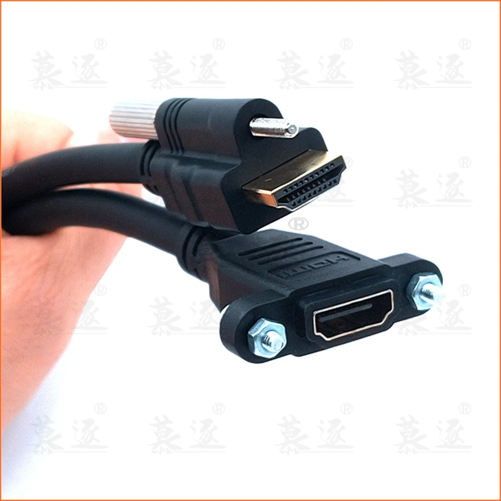 HDMI HDTV 1 4 1080P Мужской и Женский аудио видео кабель с замком винты Панель Крепление