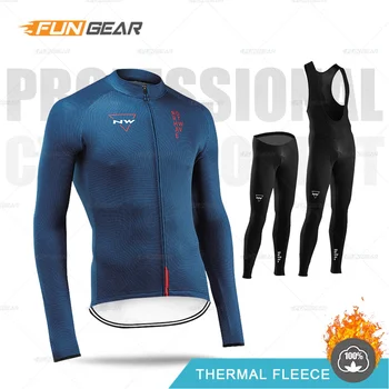 

Northwave Winter Cycling Clothing Long Sleeve Jersey NW Mens Pro Team Warm Jacket Set MTB Clothes Thermal Fleece Ropa Ciclismo
