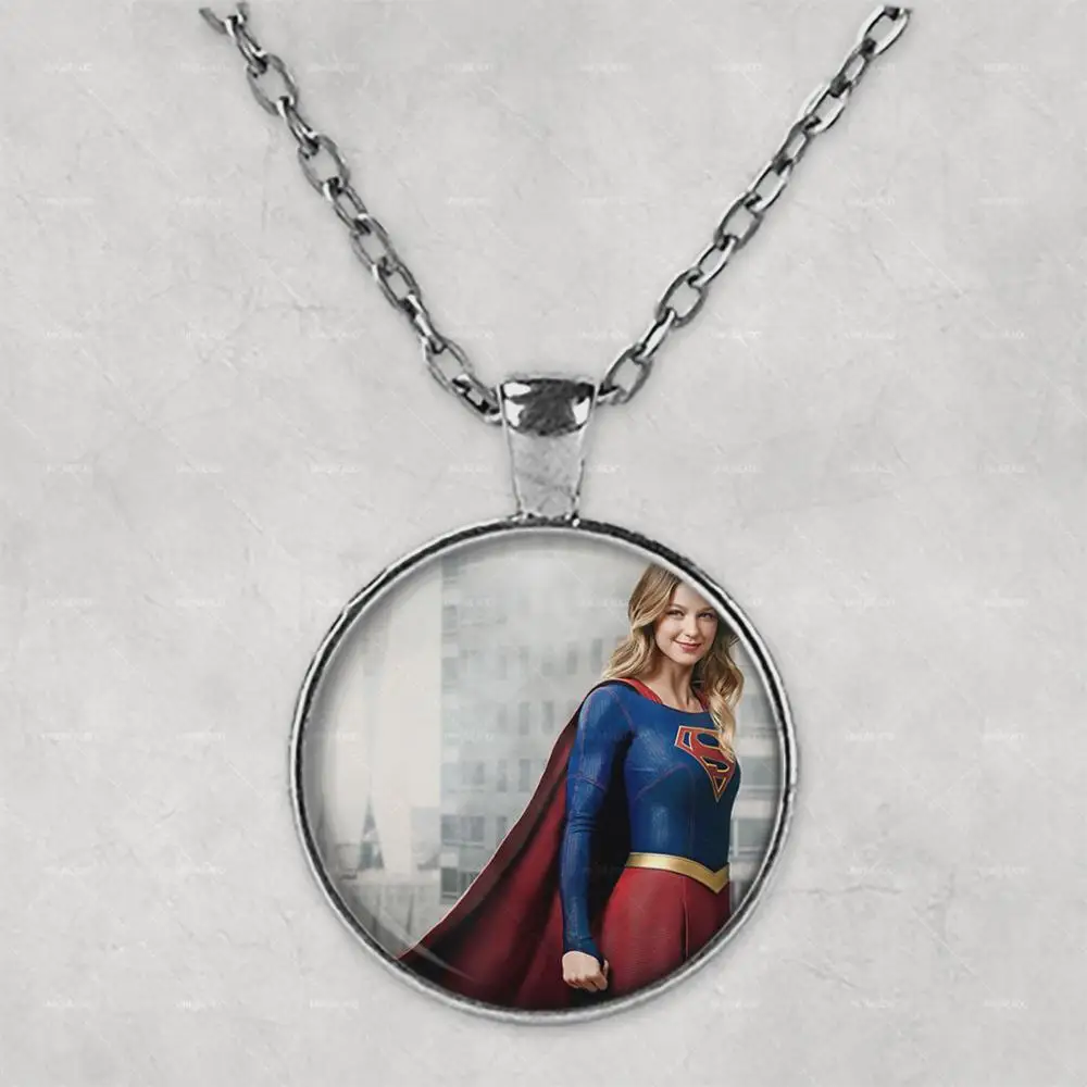 Supergirl фото ожерелье кулон День матери подарок на день рождения ювелирные изделия