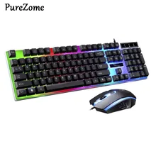 Usb зарядка светильник клавиатура и мышь комплект радуга светодиодный игровое оборудование для PS4 Xbox One