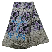 Высококачественная кружевная ткань восковой шнур кружевная ткань Африканская кружевная ткань восковой шнур кружева для женщин Свадебное платье 82916