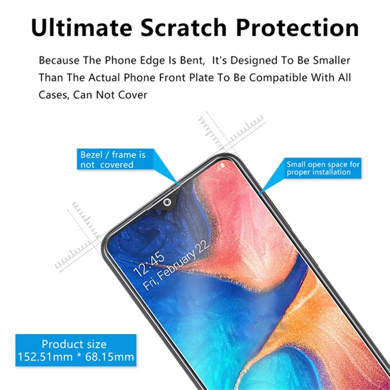 Защитное стекло закаленное для Samsung Galaxy A50/A40/A70/M20/M30/A20/A30/A50/A80/A60/A90 3 шт.|Защитные