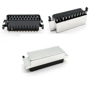 

CS-107 PBE 21Pin way SCART Jack set-top set top box STB Socket Connector With shield double dual row pcb mount