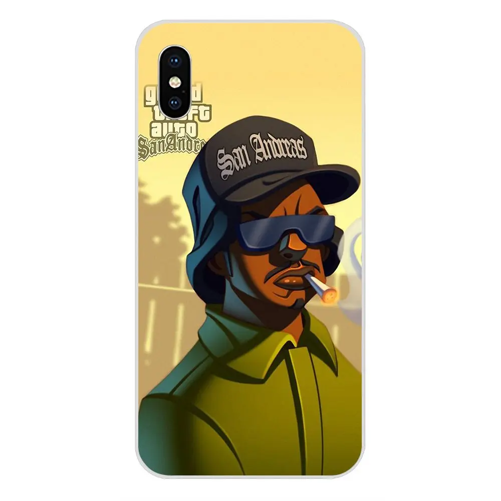 Модный чехол для Apple iPhone 4 4s 5 5C 5S SE 6 6S 7 8 Plus X XS Max XR Gta Grand Theft Auto 5 V San Andreas - Цвет: as picture