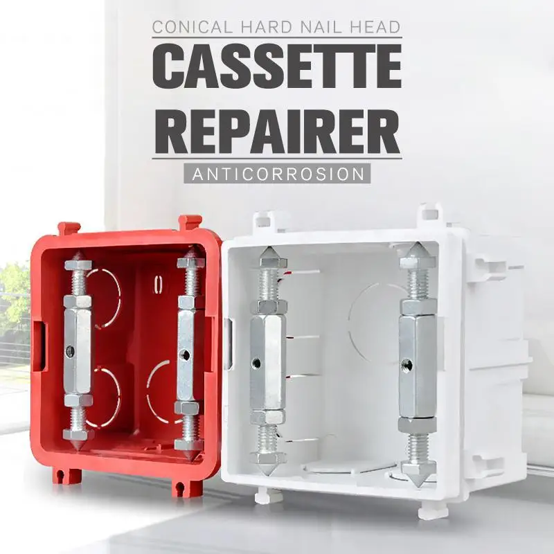Cassette Repairer 86/118 Type Wall Switch Cassette Lower Case Damage Repair Tools Dark Boxes Support Rod Replacements 10Pairs,wall switch socket repairer,electrical box repairer,wall socket repairer,dark box repairer