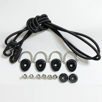 

Canoe Kayak D Rings Outfitting Fishing Rigging Bungee Cord Kit With Hooks