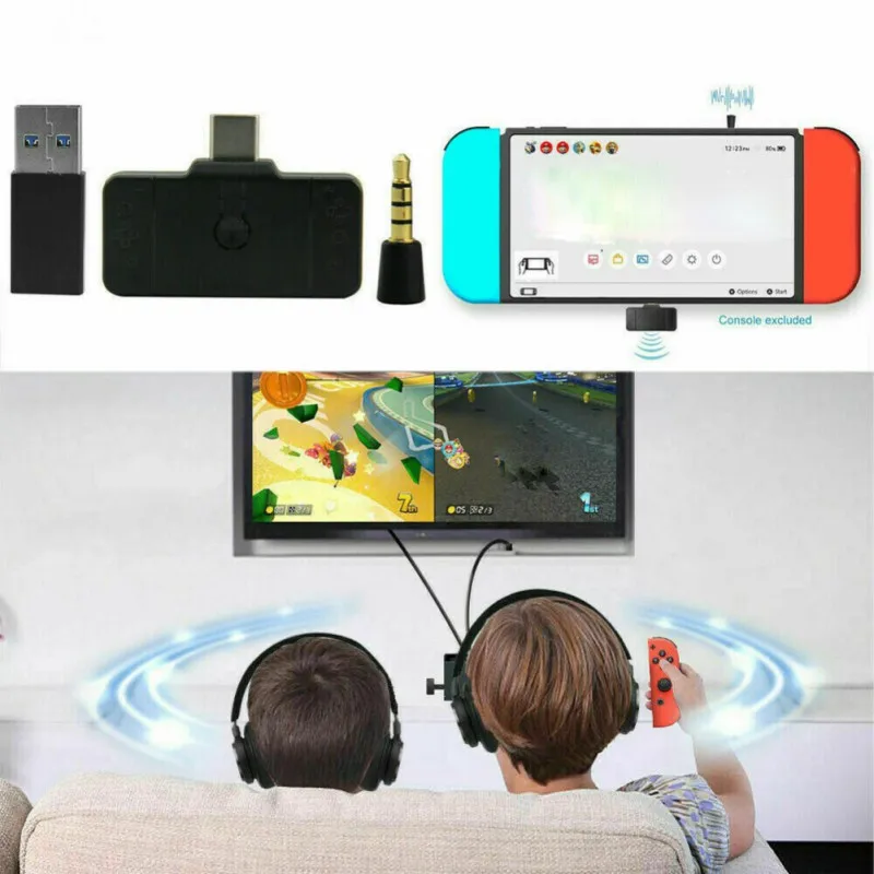 For PS4 USB Wireless Bluetooth Receiver 3 5mm Headphones Transmitter Adapter For Nintendo Switch PC Bluetooth adapter converter