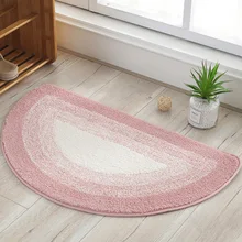 Полукруглый коврик для ванной комнаты, ванной комнаты, водопоглощающий коврик, Противоскользящий коврик, дверной коврик, спальня, дверной коврик, коврик