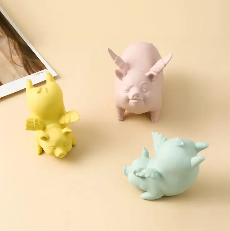 Art Figurine Creative Fly Pig Statue Home Office Cabinet Desktop Decor Crafts Dolls Toys Character Modeling Studio Ornament Gift Art Figurine Creative Fly Pig Statue Home Office Cabinet Desktop Decor Crafts Dolls Toys Character Modeling Studio Ornament Gift
