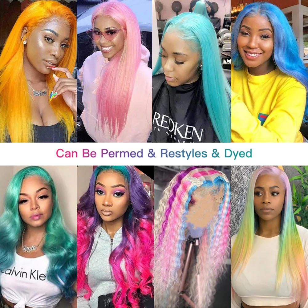 38 Inch 613 Blonde Lace Front Wig Pre Plucked Human Hair Wigs 13x1 Brazilian Straight 613 HD Transparent Lace Frontal Wig 180%