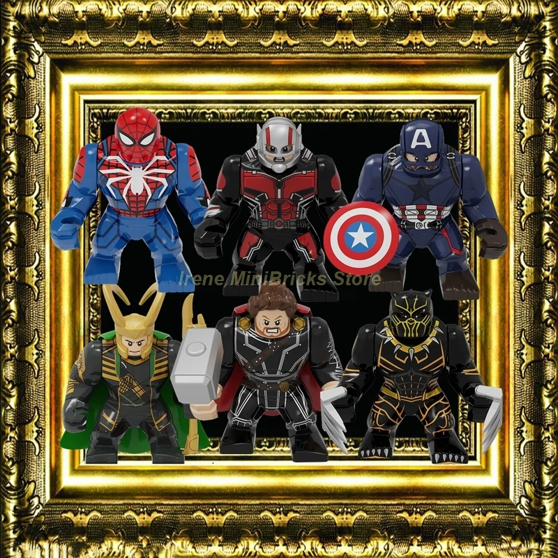 

Marvel Avengers Endgame Spiderman Iron Man Loki Thor Captain America Black Panther Building Blocks Bricks Toys For Children