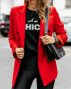 

Women Overcoat Fashion Trench Career Formal Tunic Coat Ladies Winter Top Outwear Long Sleeve Slim Casual Office Jacket Plus Size