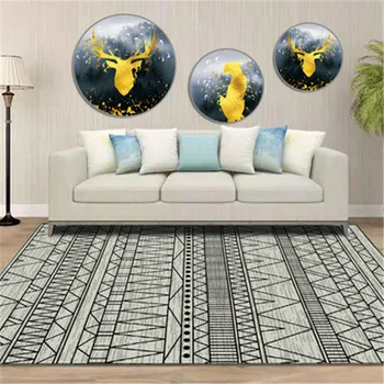 

European Fashion Carpets Bedroom Carpet Bay Window Bedside Mat Washable Personality Blanket Gradient Color Living Room Rugs