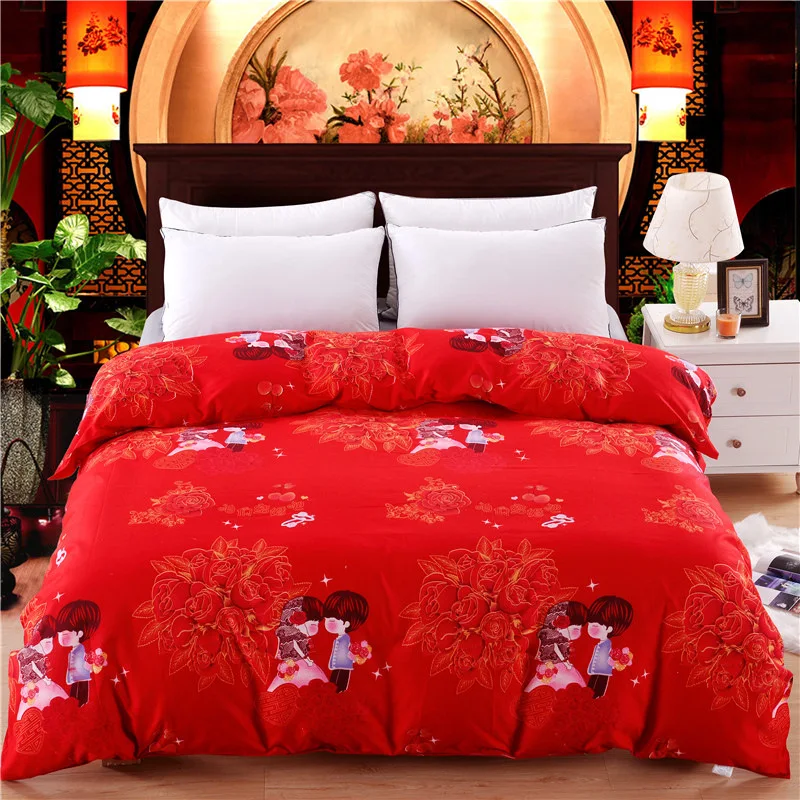 1 Pc Skin Friendly Thickened Quilt Cover Bedding Set Variety of Designs Comfortable Duvet Cover Bed Cover for 1.2m/1.5m/1.8m bed - Цвет: Черный