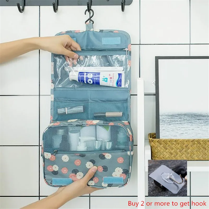 Pouch Toiletry-Bag Travel-Makeup-Bag Cosmetic-Organizer Hanging-Wash-Bags Portable Women