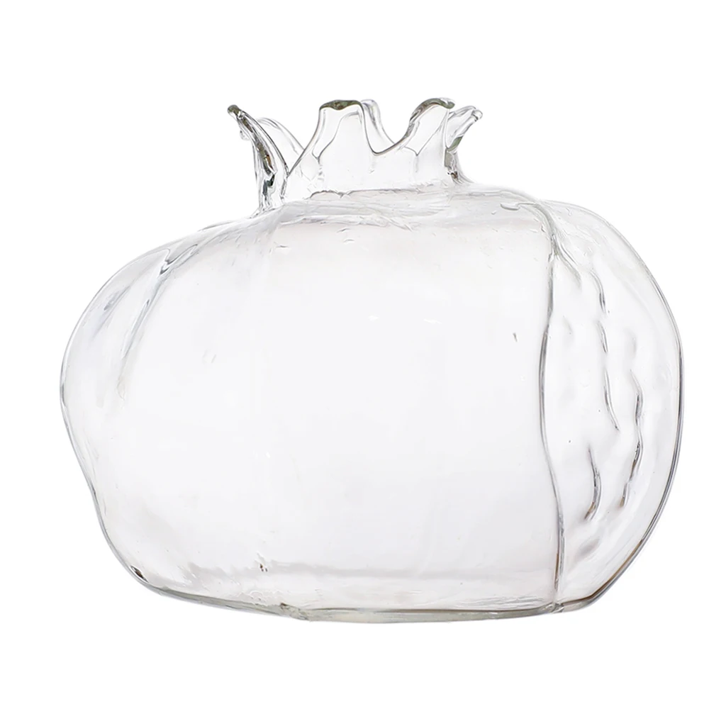 Mini Pomegranate Glass Vase Handmade Flower Pot Hydroponic Flower Crafts S L