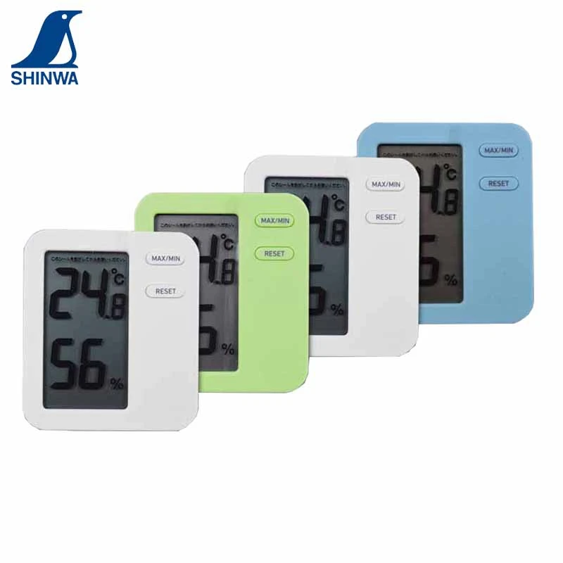 

SHINWA Penguin Digital Thermometer Hygrometer Indoor Temperature Humidity Meter Large Monitor for Office Lab Planting Base 73044