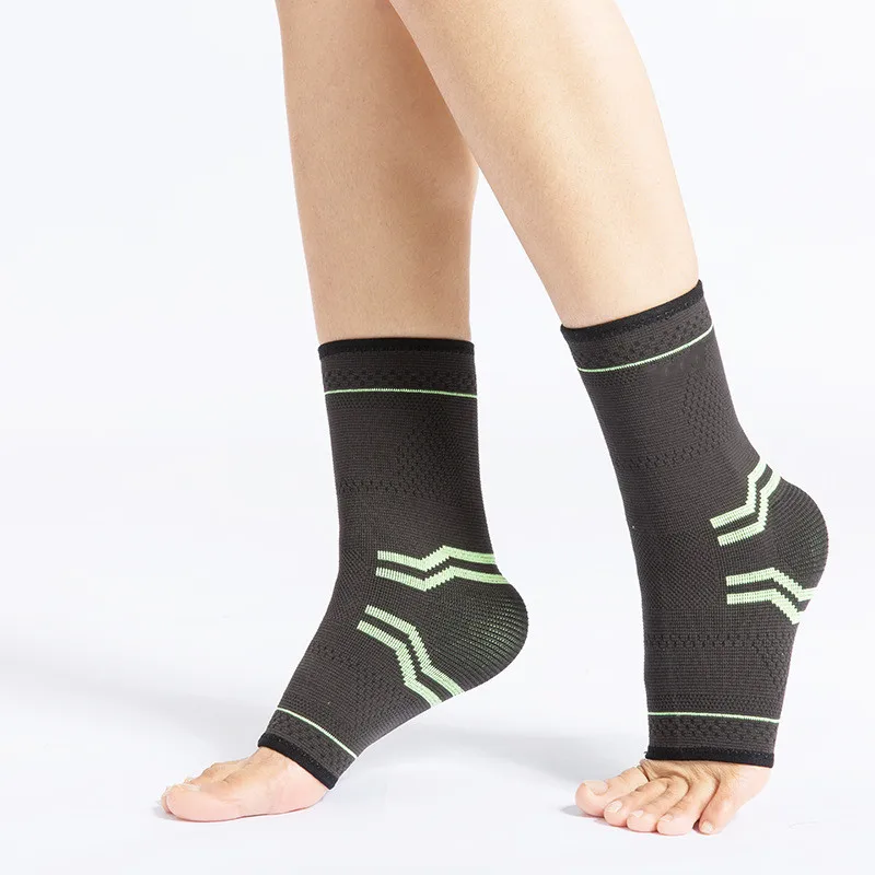 

1 pair Wrapped ankle support 3D Pressurized Basketball Volleyball Sports Gym Badminton Ankle Brace Protector with Strap Belt