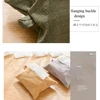 Set of 2 Hanging Napkin Holder Tissue Cloth Box Cover,Paper Towel Case Container,Ramie Cotton Fabric Storage Bag Home Decor 4