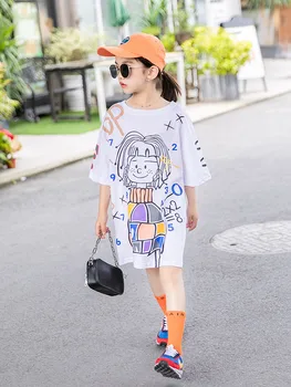 

2020 Summer Dress For Girls 4-13 Years Child Shirt Dress Baby Girl Clothes Children Kids Tops Teenage School Costume 7 8 9 10 12